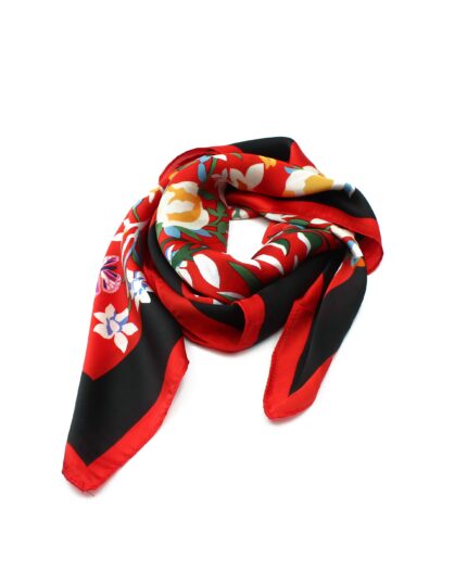 Floral Print Square Scarf
